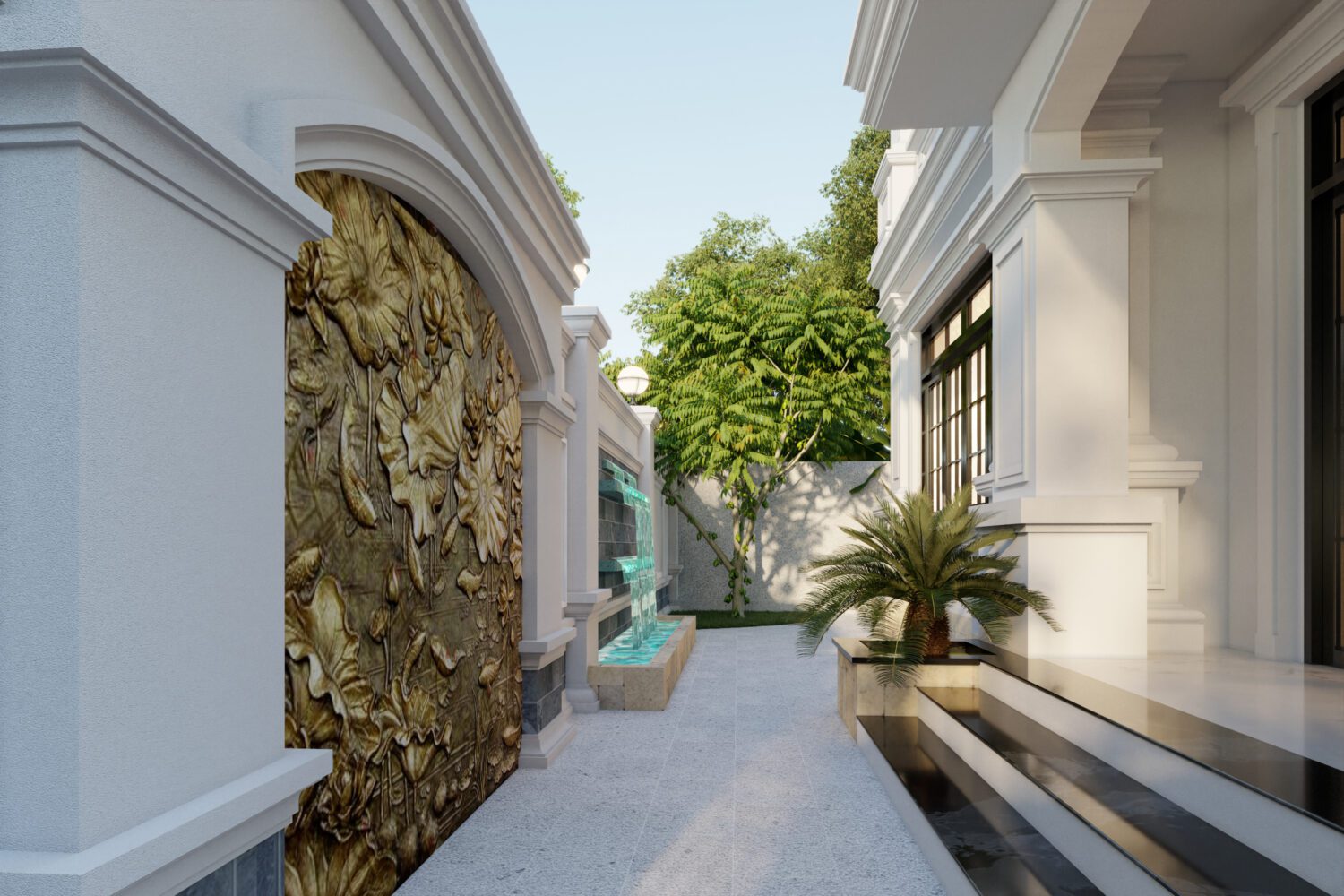 7454. Free Sketchup Villa Exterior Model Download-6