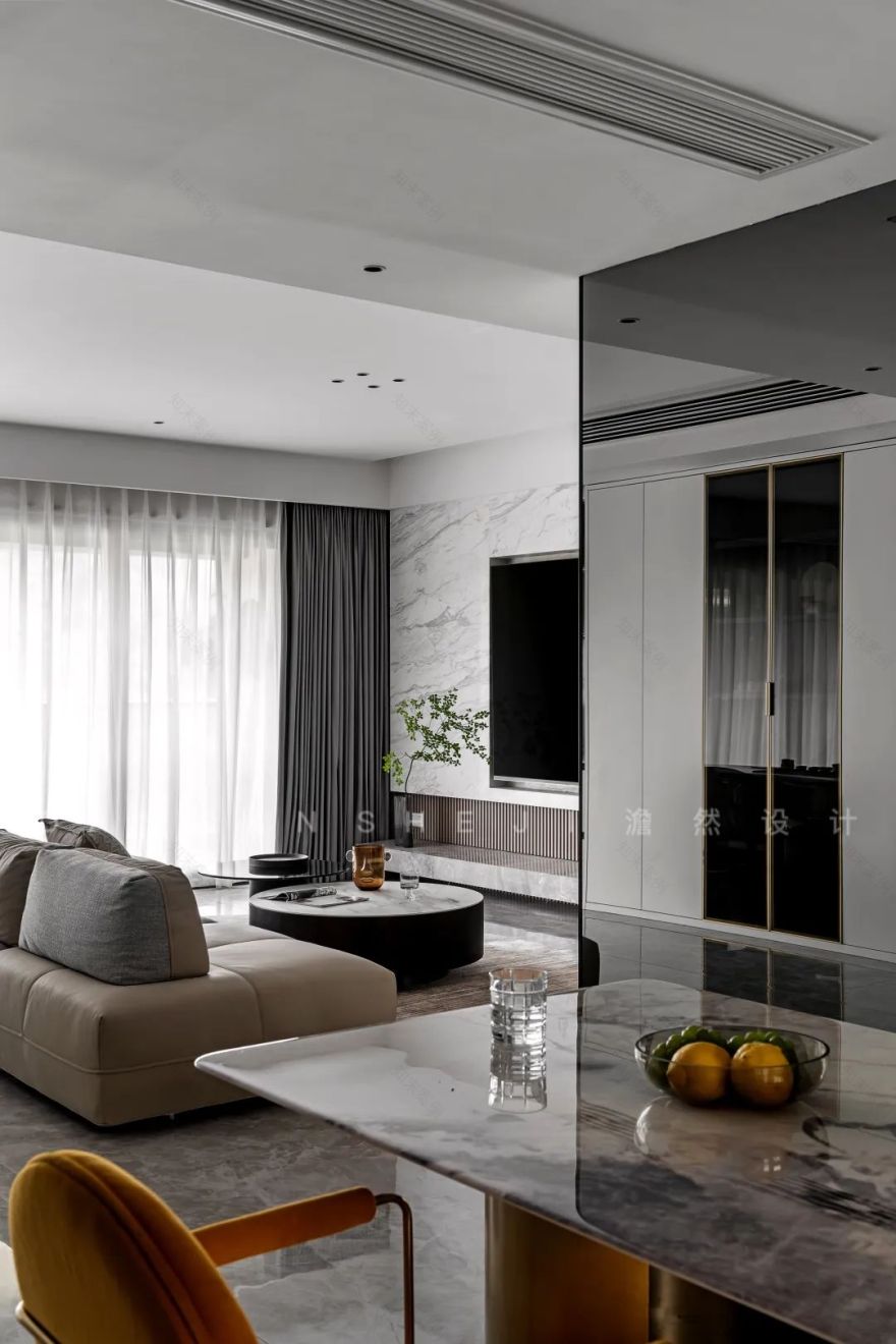 重庆舜山府现代雅奢住宅丨中国重庆丨澹然设计,橙色软装-48