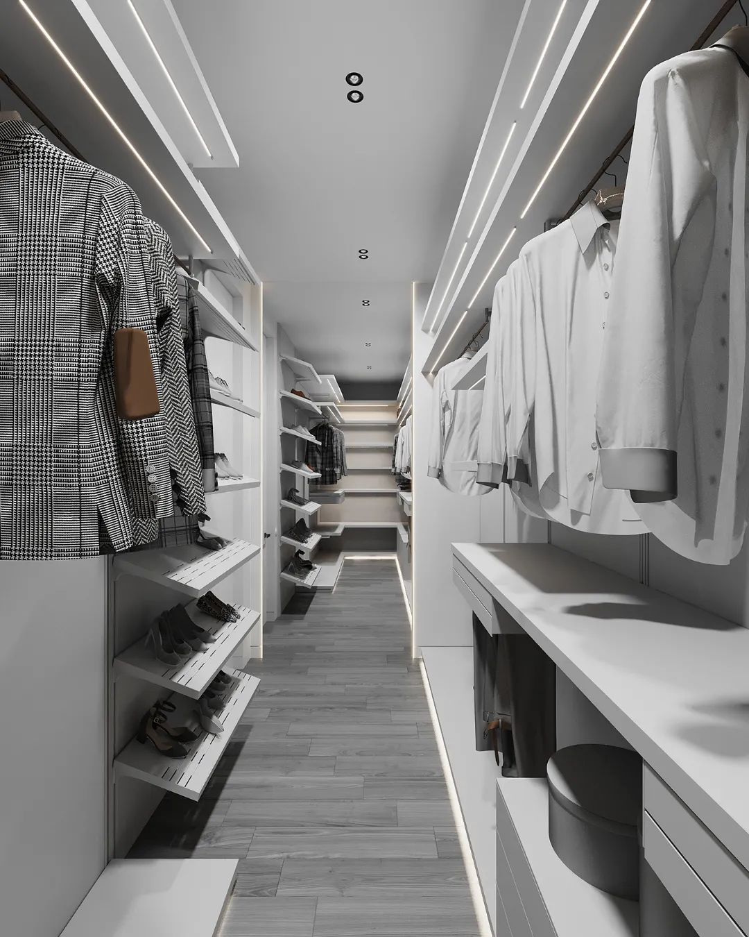 极简高级灰 · 一家三口蓝色豪宅设计丨俄罗斯丨俄罗斯设计师 Alina Larionova-53