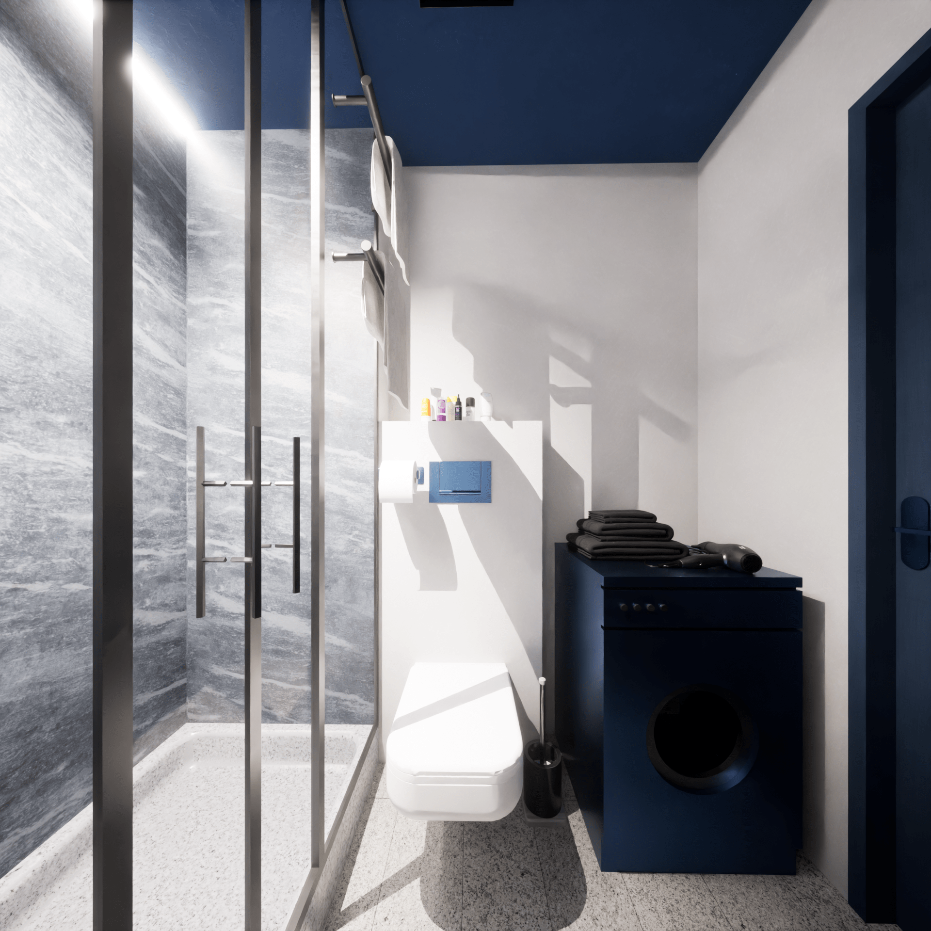 多功能室,客厅+厨房,浴室-31