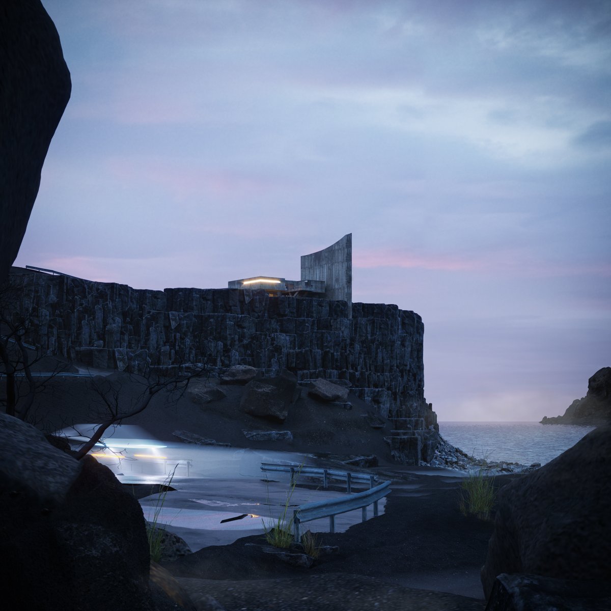 混凝土中的黑色沙滩 | 开罗设计师 Mahmoud Sherif 的创意之作-0