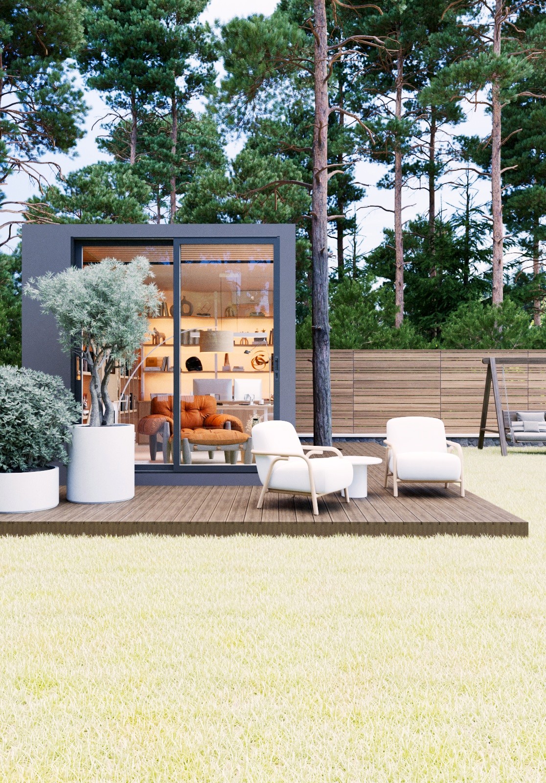 Garden Office Project & Outdoor Wellness area-3