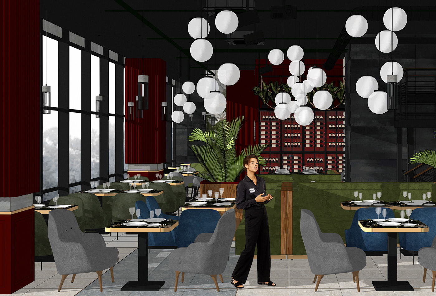 热带风格餐厅设计-12