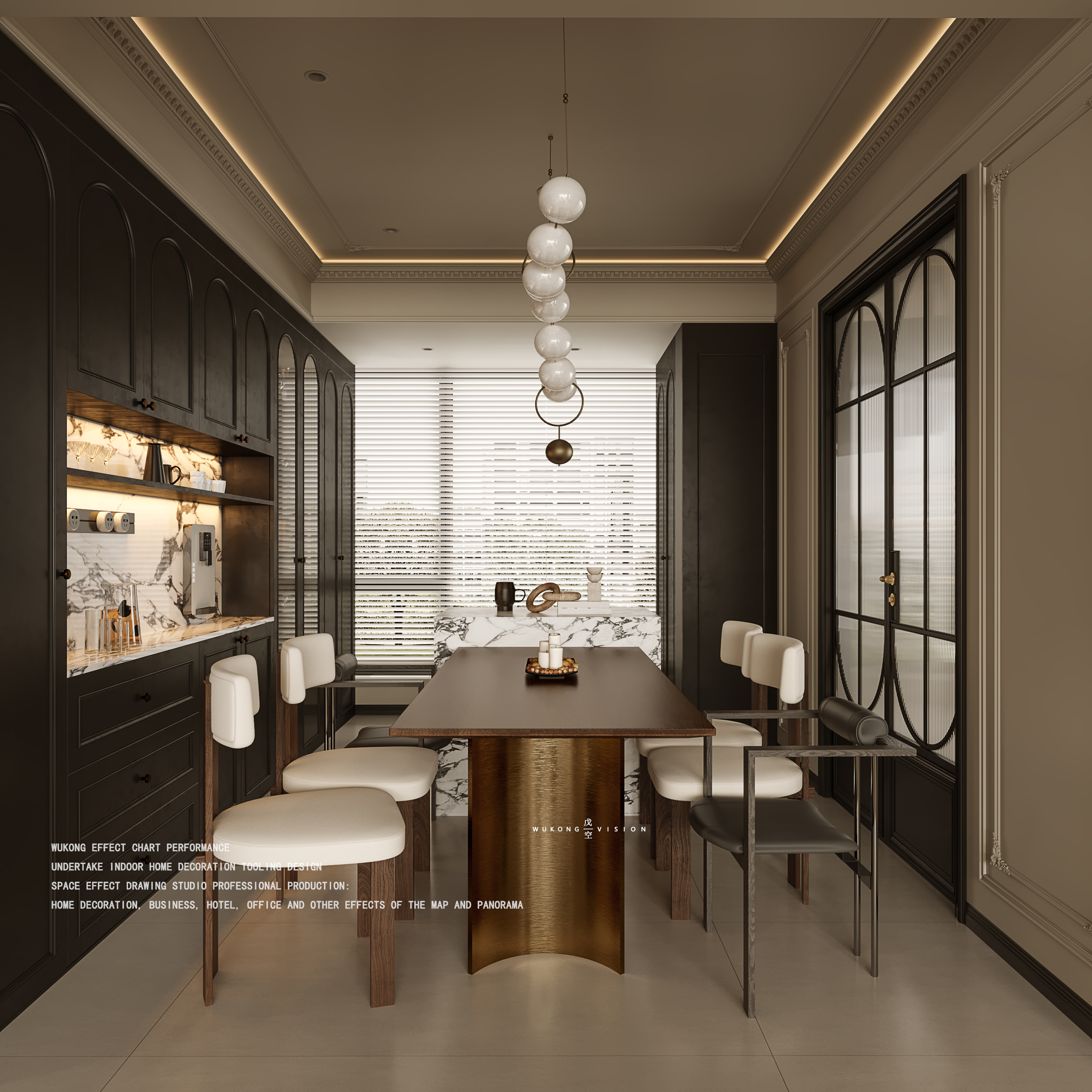 法式复古风一戊空效果图表现-5