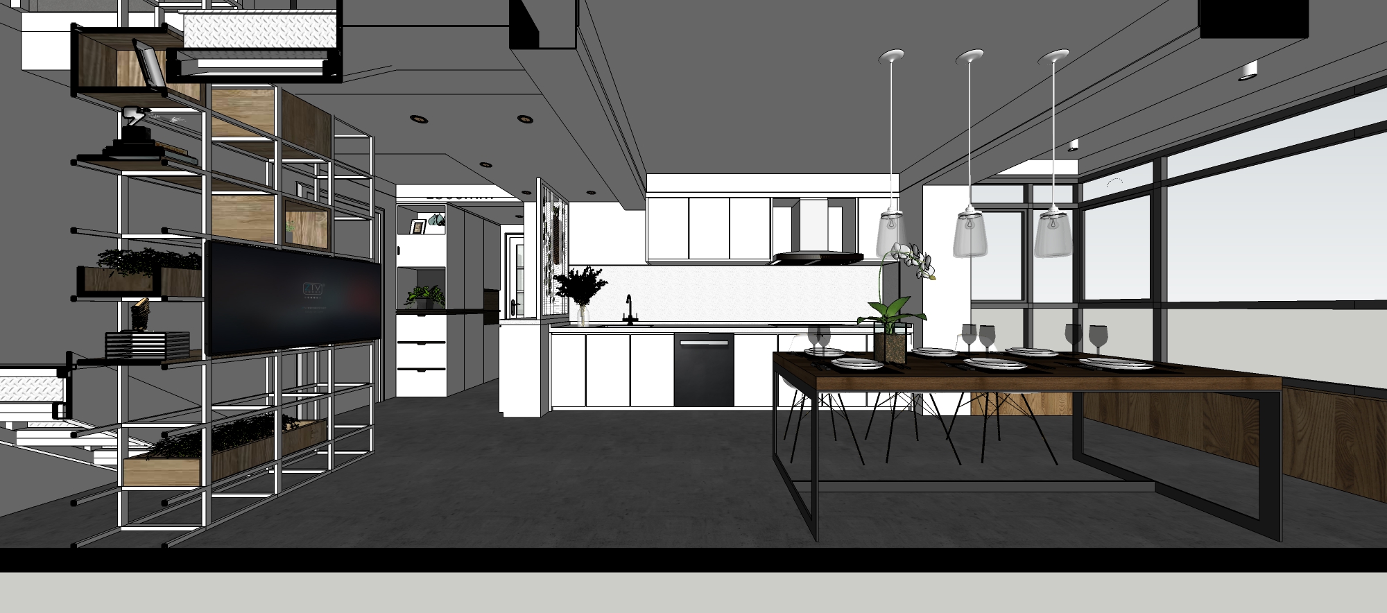 四季厨房 | 绿色植物环绕的休闲空间-58