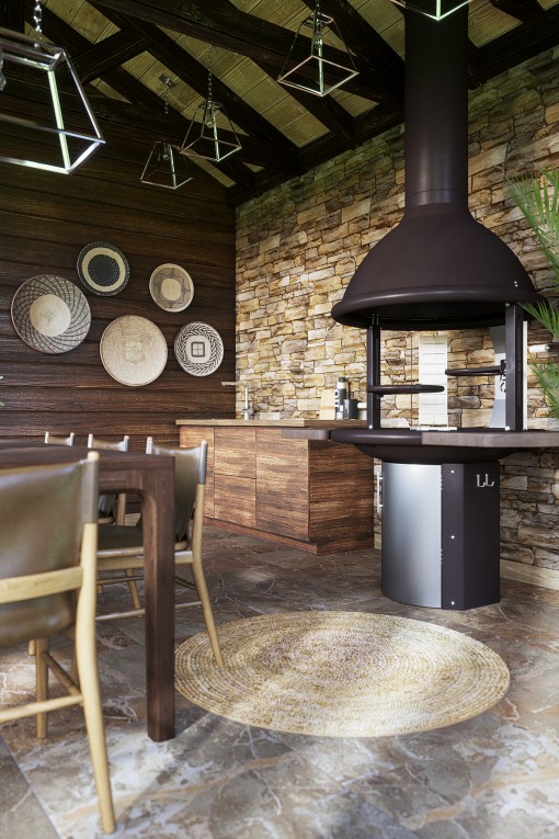 乡村别墅,郊区别墅的桑拿房及配套空间-16