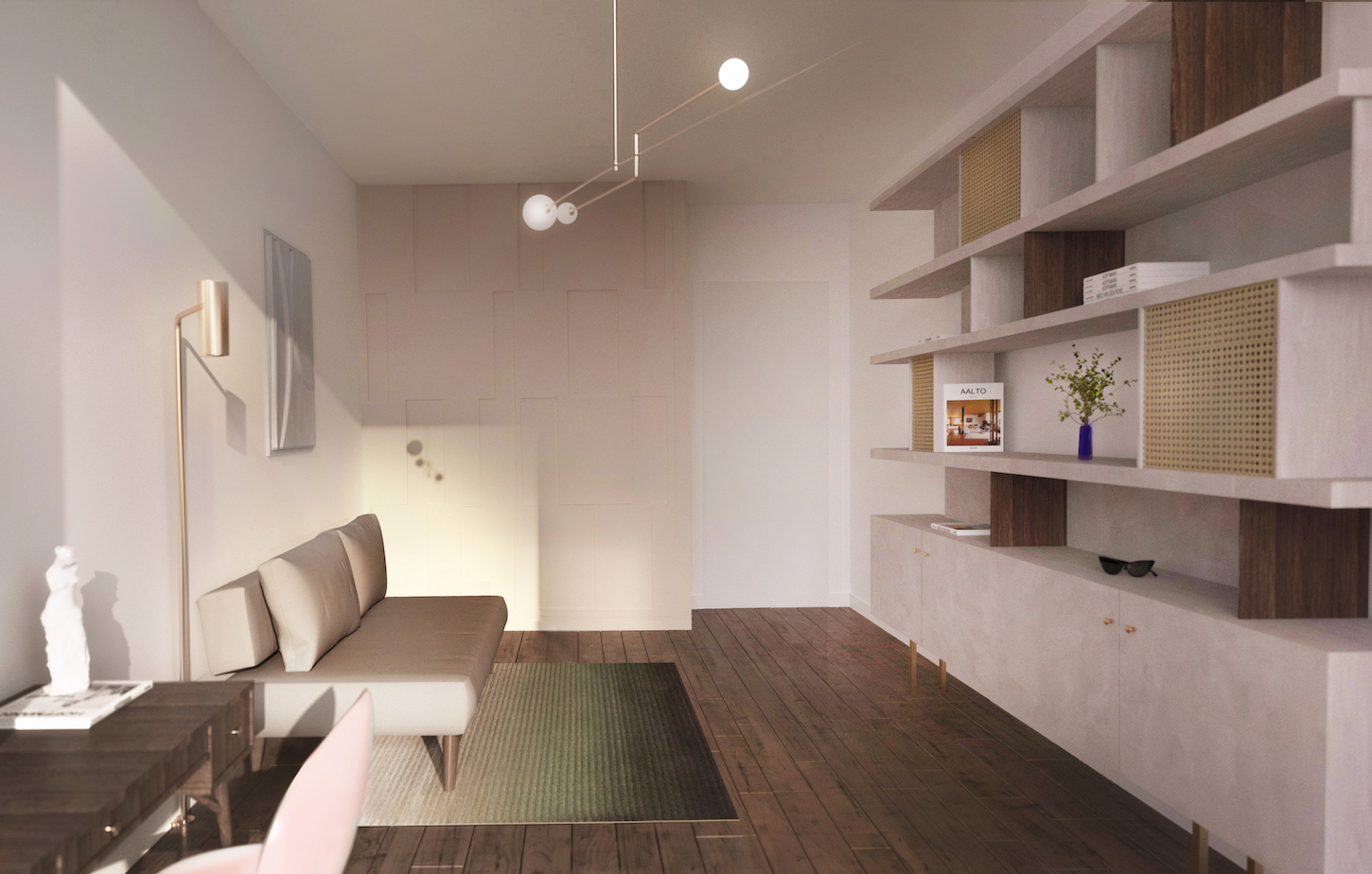 克拉科夫85平米复古风城市公寓设计丨波兰克拉科夫丨Lessness Studio-15