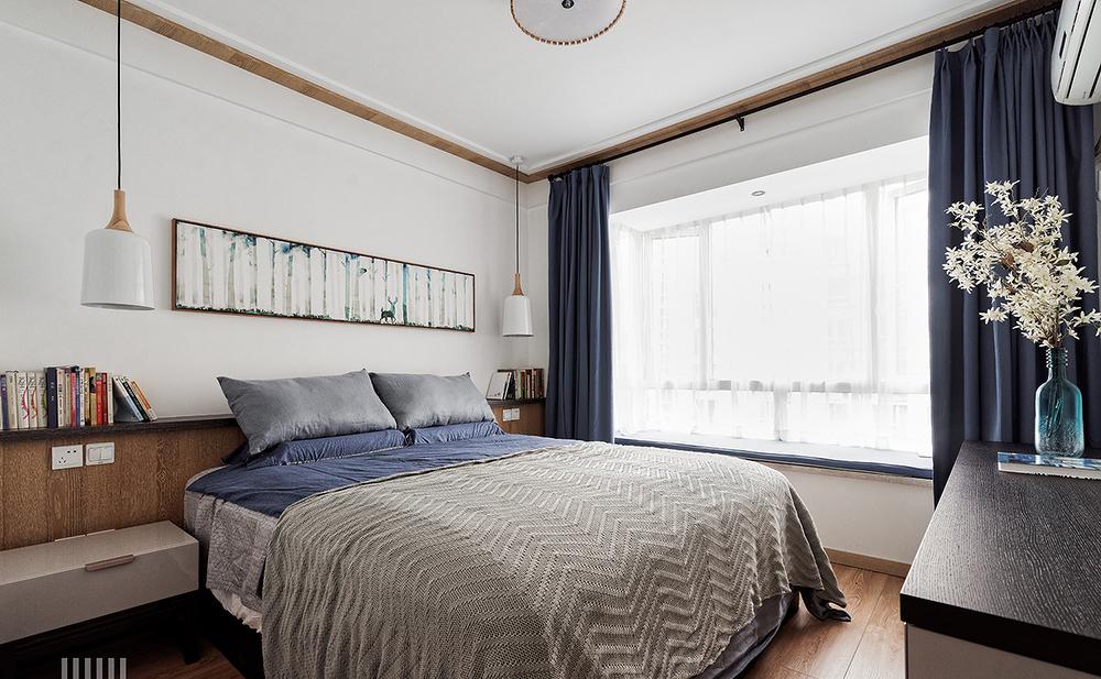 鸿鹄设计上海原木北欧风平层-22