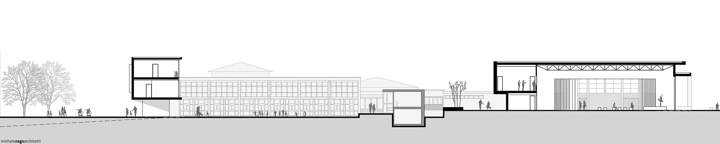 CAD 小学及体育中心丨瑞士丨michelezagoarchitetti-11