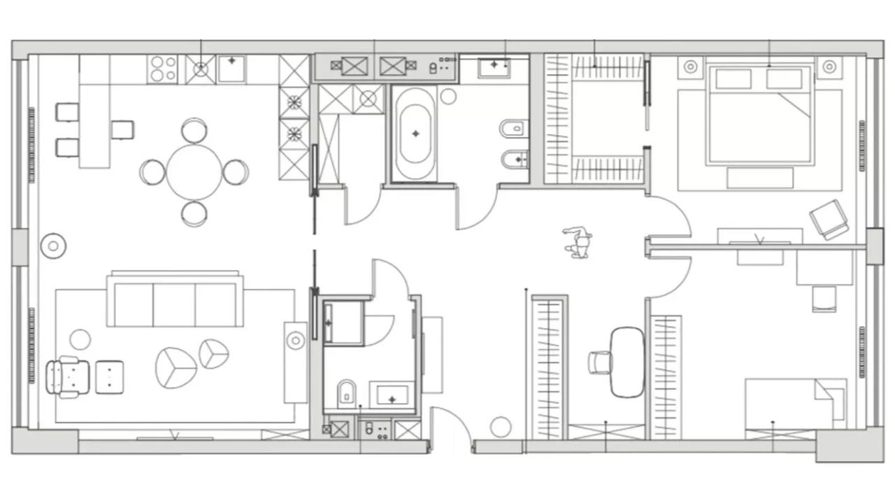 独居男人的 117㎡婚房设计丨Inga Cordia-6
