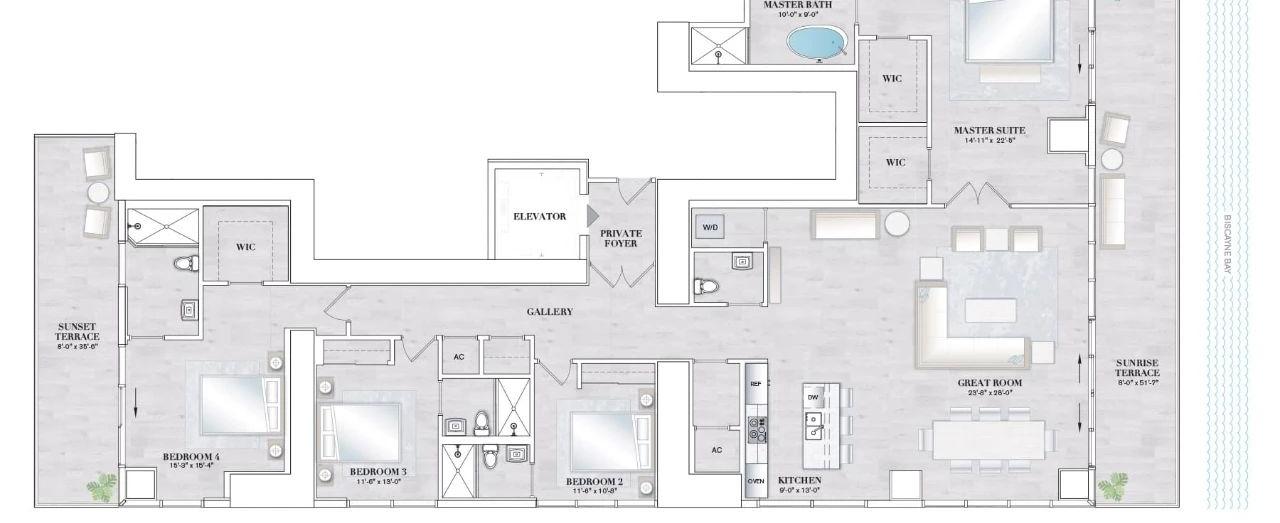 迈阿密超豪华海滨住宅 Elysee Miami丨JeanLouis Deniot,Arquitectonica-93