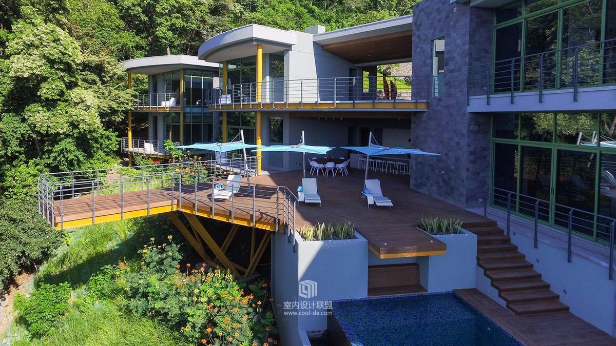 在丛林中热带现代豪华住宅-9