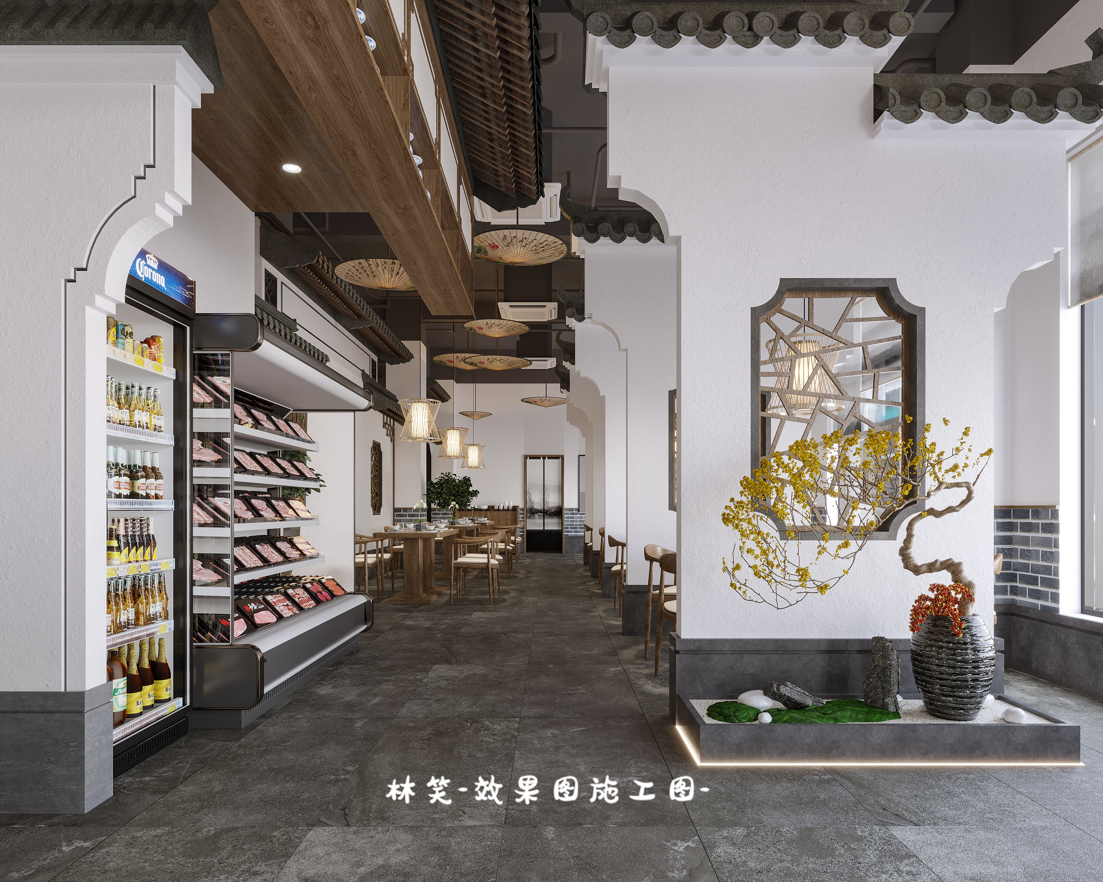 餐饮案例〡太美了！这家餐厅把徽派建筑融入了就餐环境-6