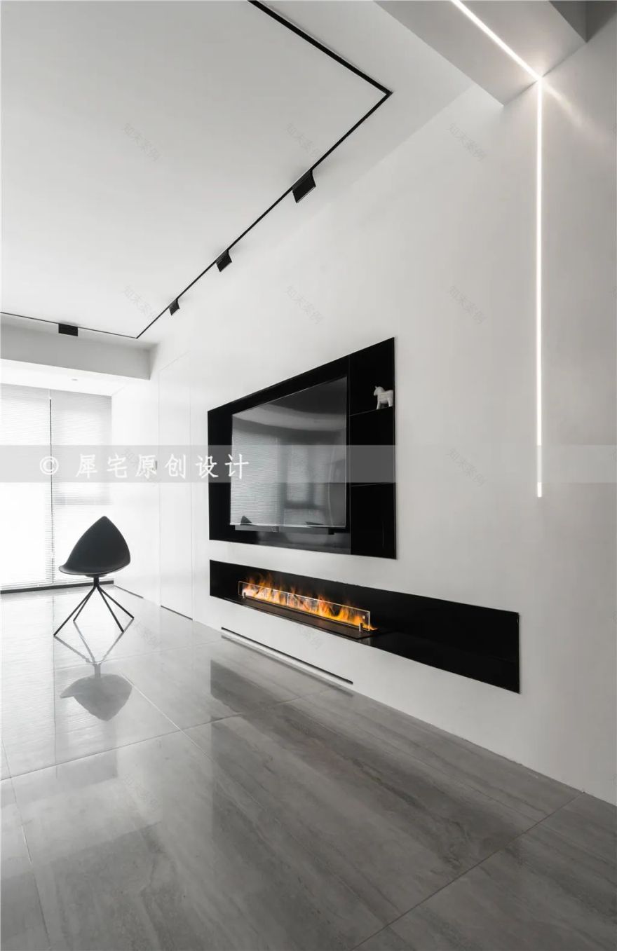 黑白极简光之居,孙姐家的大平层视野-57