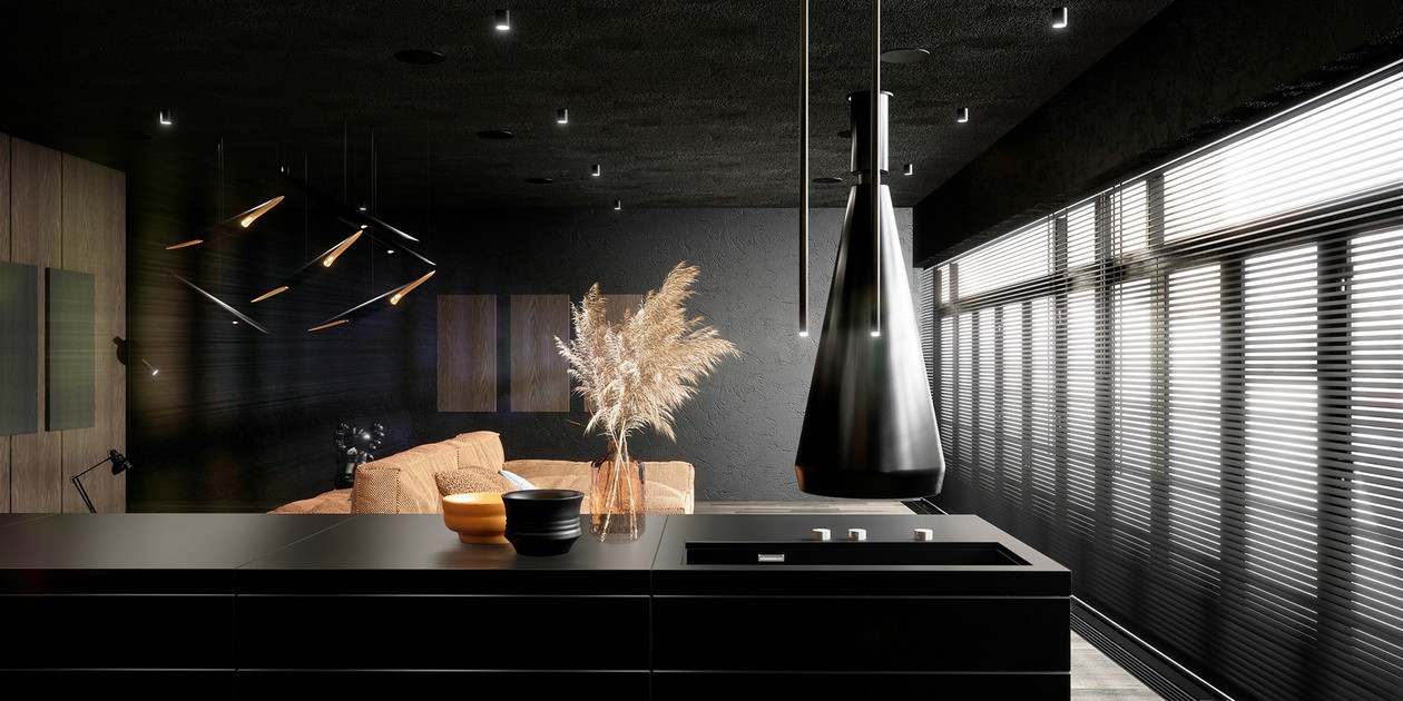 148㎡高级黑+橙色 见证激情的力量，打造经典时尚-8