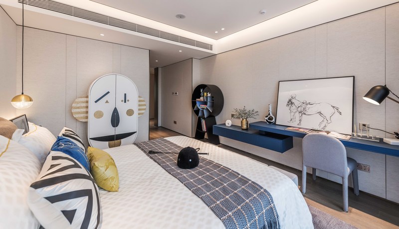 青岛金沙滩高层临海大平层生活示范空间-18