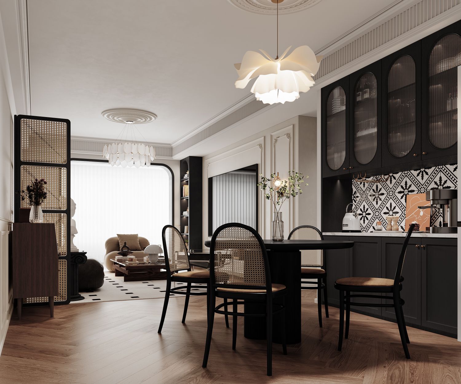 法式复古风平层设计-8