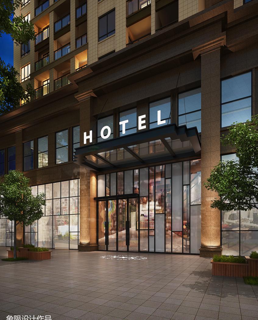 偏于一隅 | 都市工业风酒店设计-0