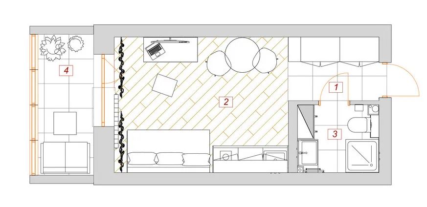 20㎡迷你小宅丨Olga Vodeneeva-12