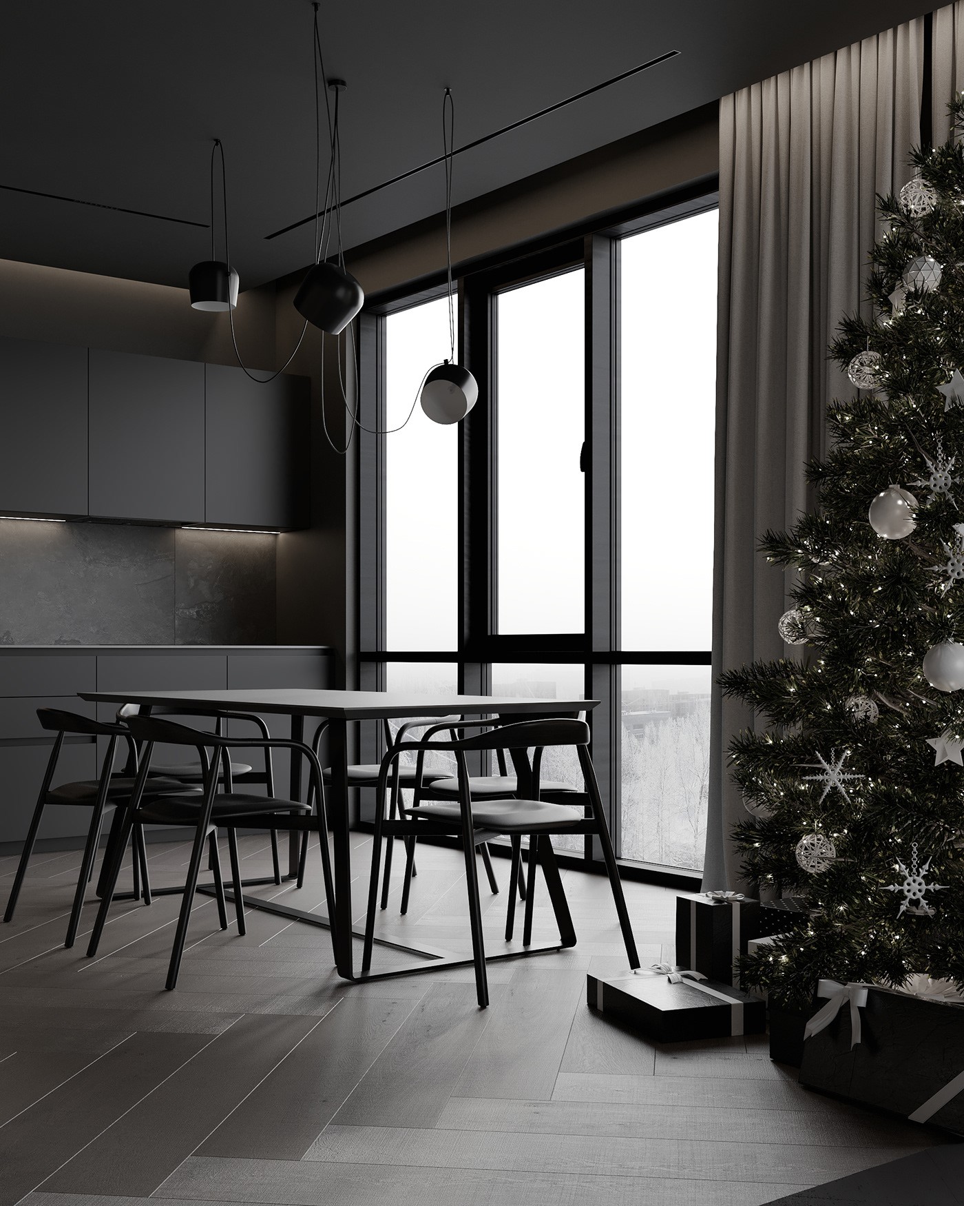 极简黑质感空间  打造精致沉稳住宅！-8