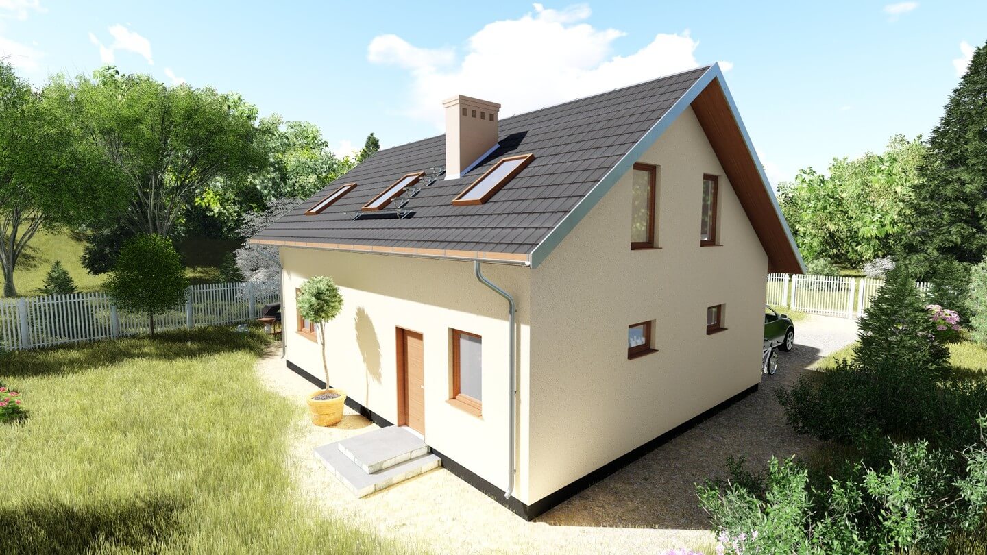 加拿大式带阁楼和车库的小房子设计项目-21