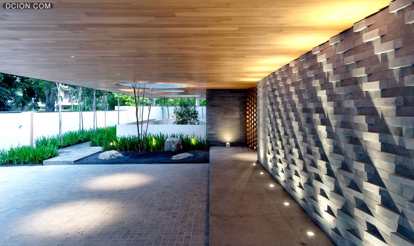 豪华别墅 现代风格庭院式绿色住宅-7