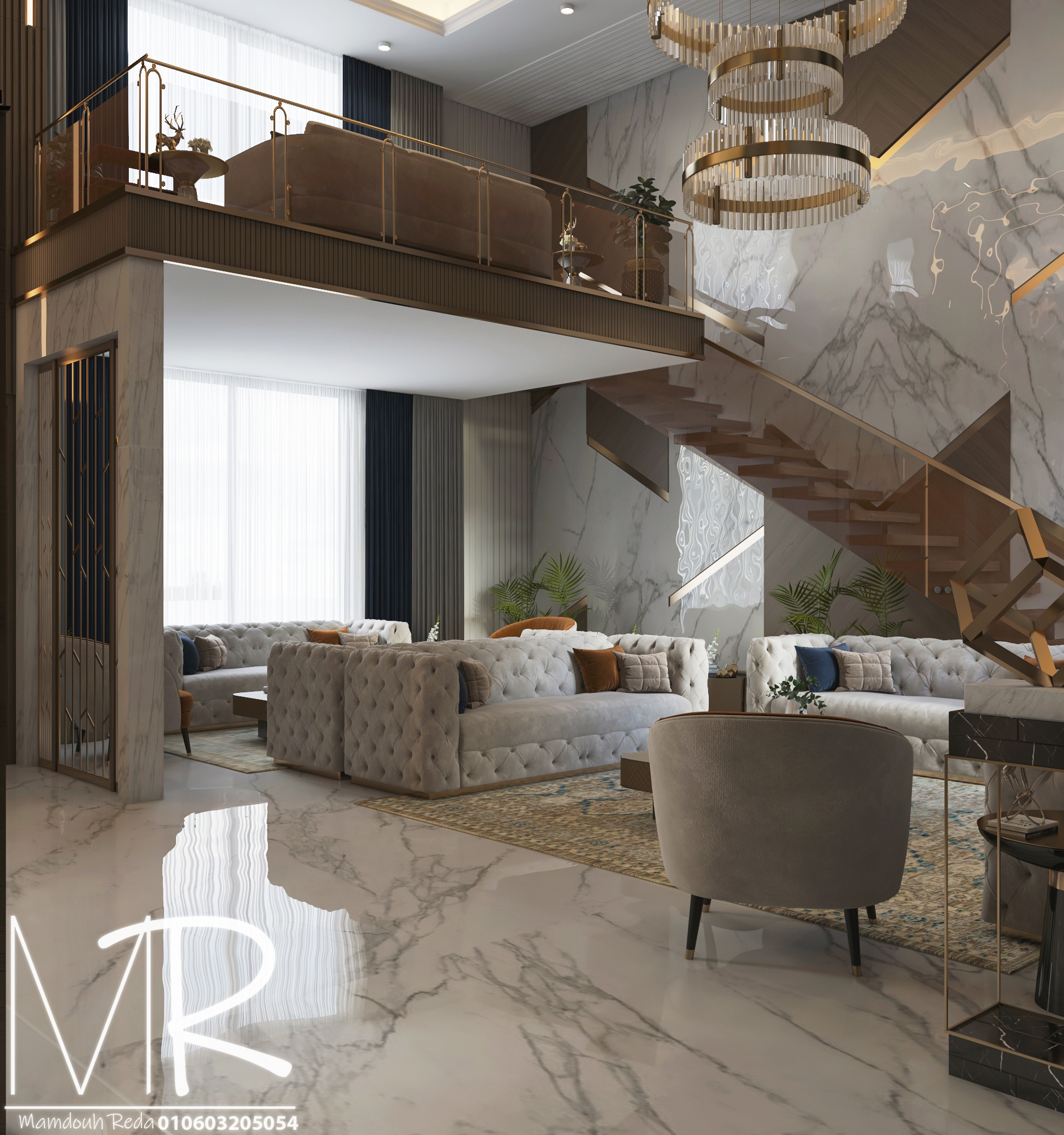 现代接待厅室内设计-7