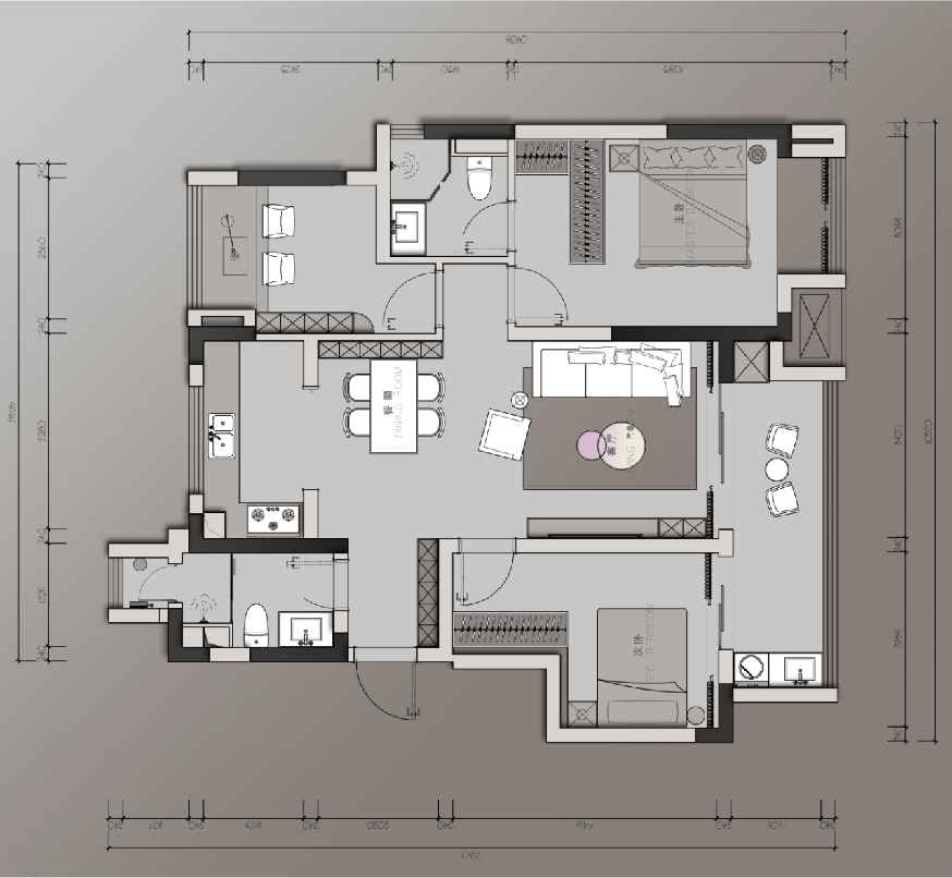 未来星光 120㎡现代混搭宅丨意笙设计-9