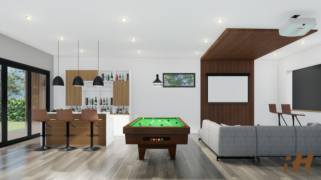 花园小屋设计与 3D 渲染-7