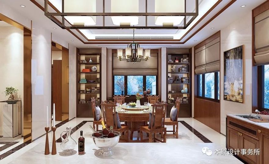 1200㎡双风格别墅,新中式与欧式的完美融合-43