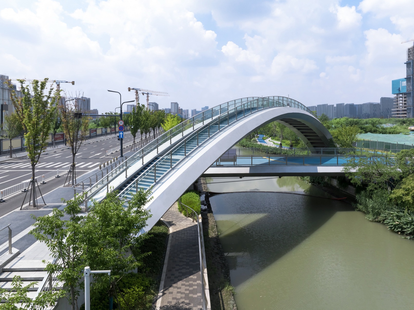 南京南部新城步行桥和车行桥丨中国南京丨NAN 建筑事务所+和作结构建筑研究所-14