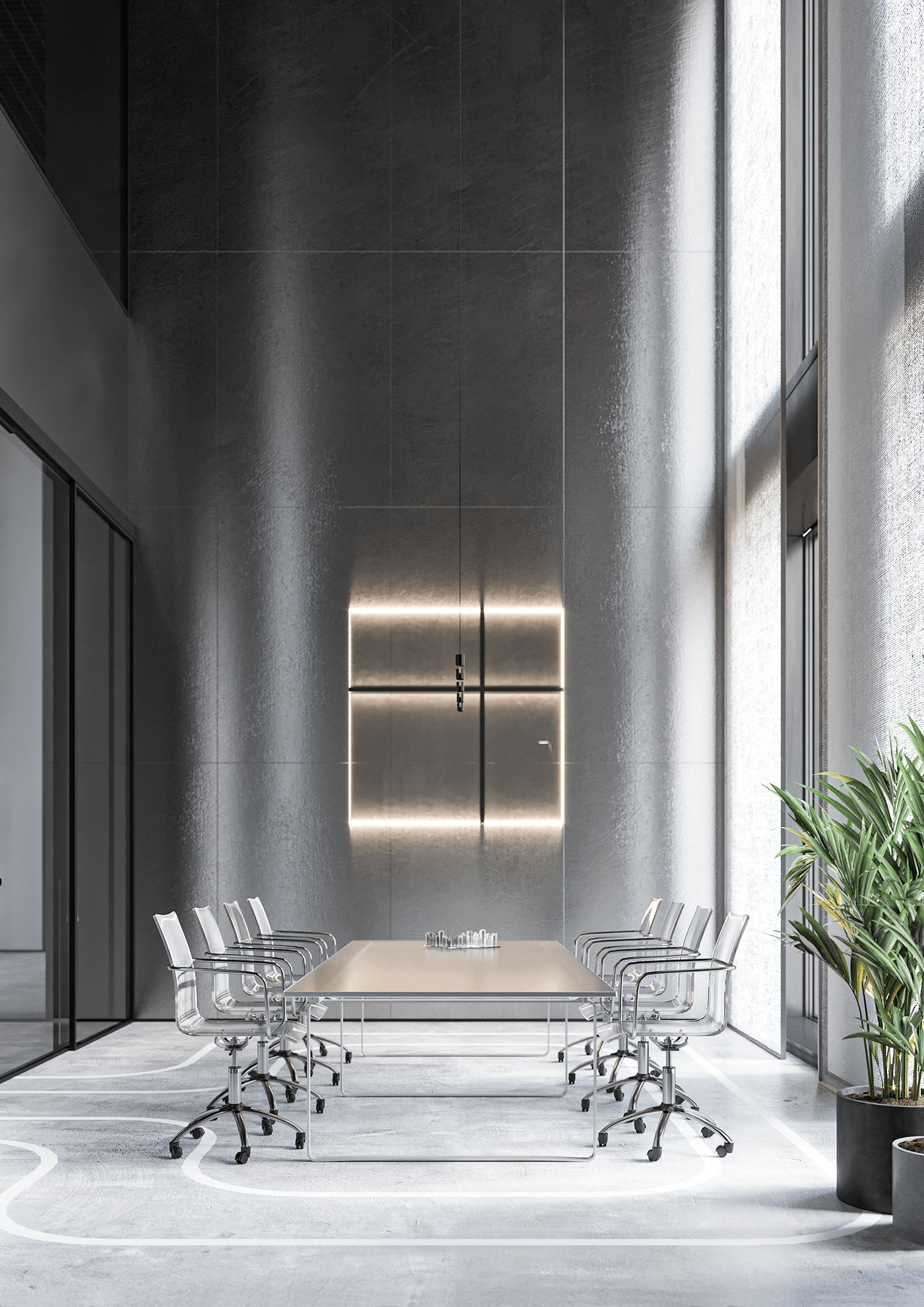 高级灰色系办公空间设计 超有氛围感！-12