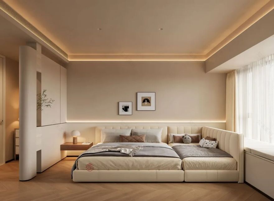 思舍全案|暖木与柔色织就的质感居所-29