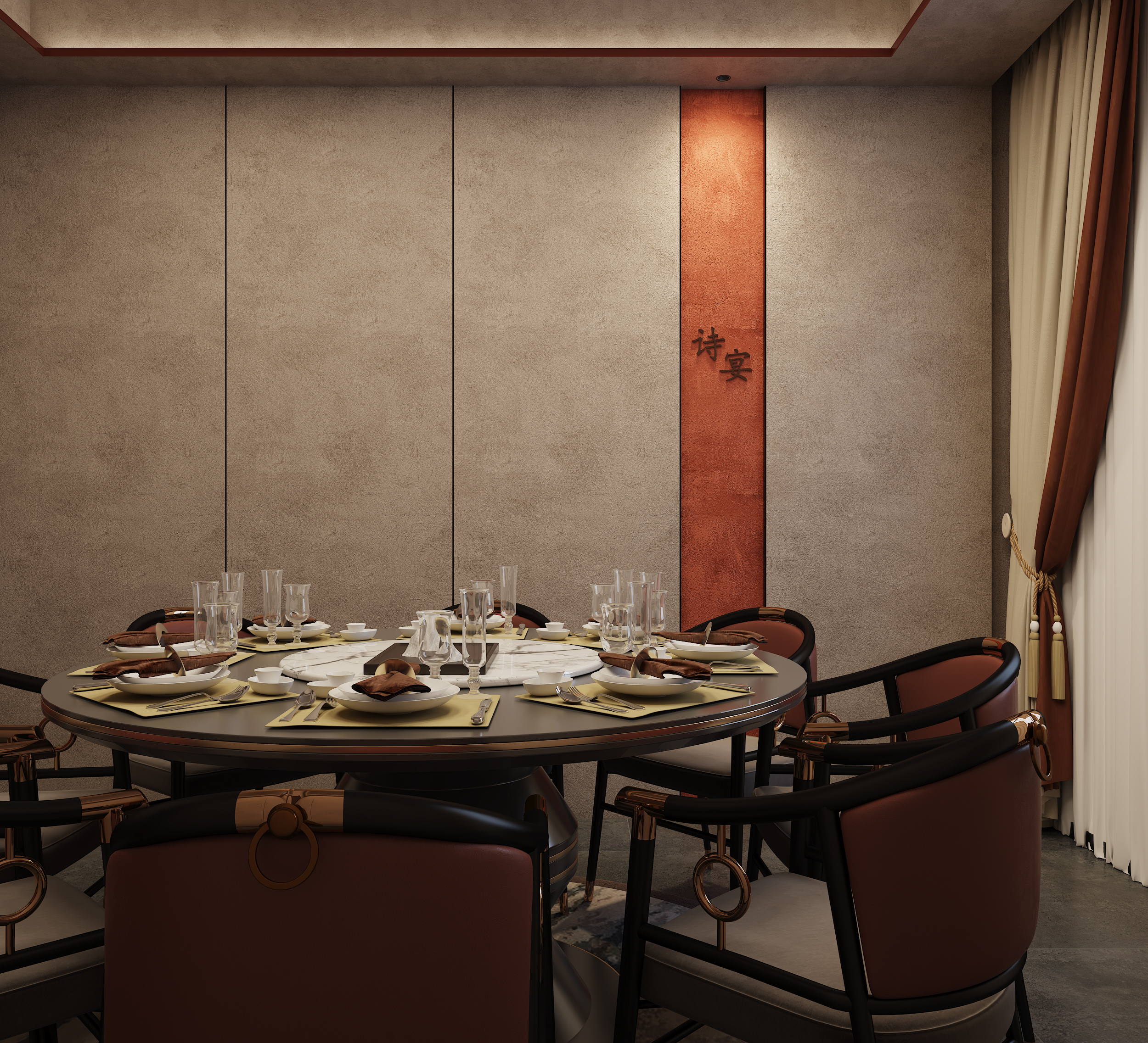 牛羊肉餐馆SI效果图设计-11