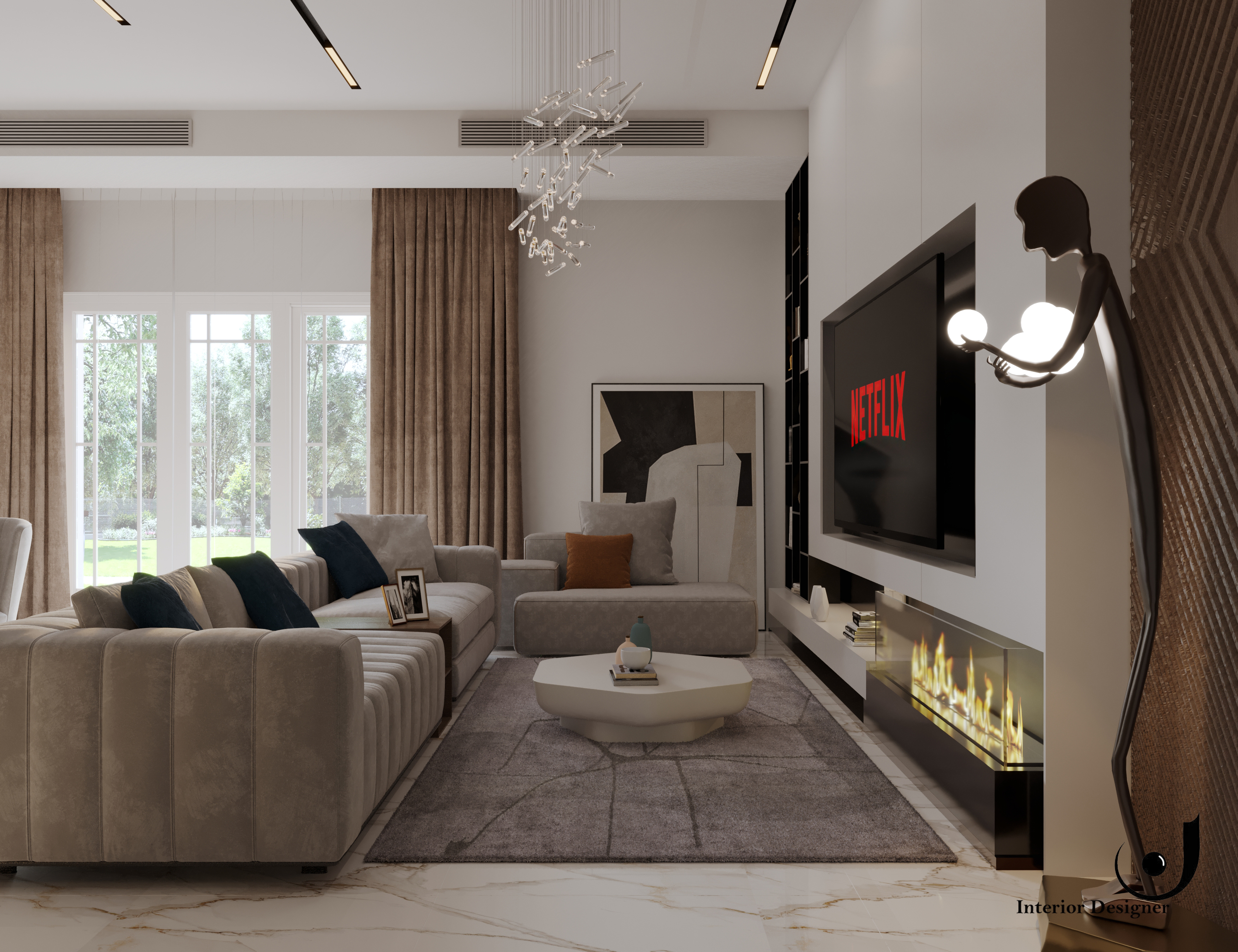 现代别墅设计丨埃及开罗丨Nouran Abozeid-3