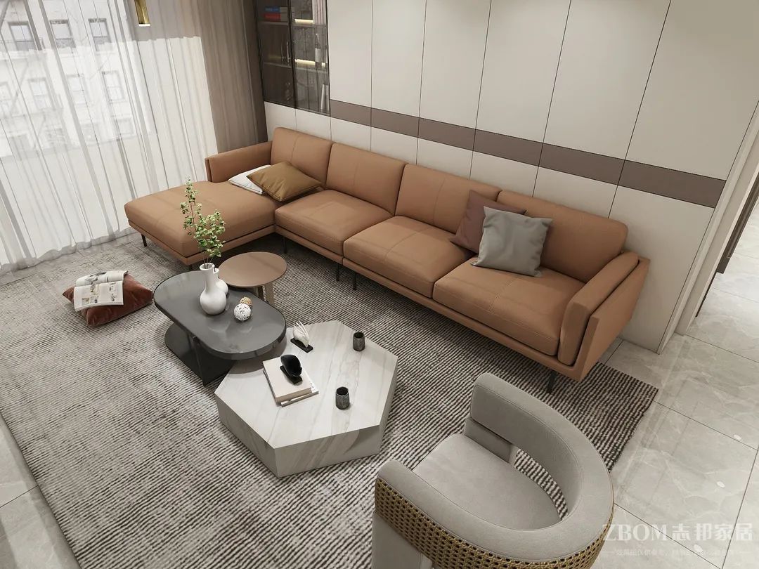 武安郭金渠 129㎡现代轻奢风设计-21