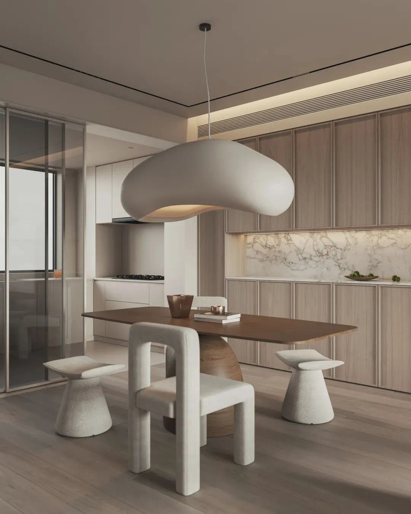 137㎡侘寂极简风住宅设计-10