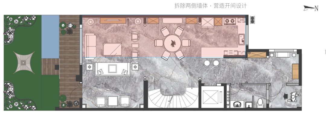 红木家具引导的空间重构,解锁 180㎡联排别墅中式生活-39