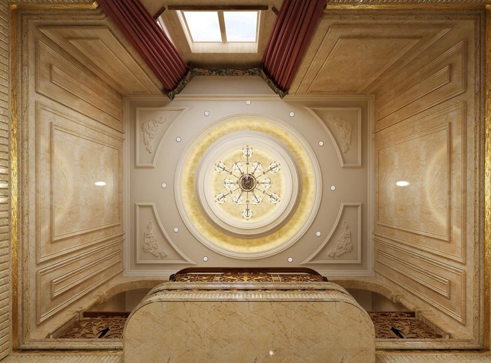 巴洛克风格石材背景墙，中西合璧文化气息-5