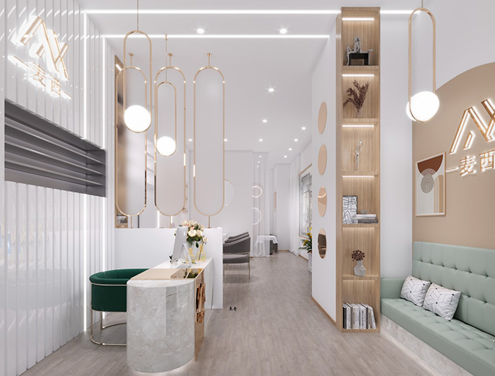 美容院设计效果图赏析丨中国郑州丨郑州美容院装修公司-13
