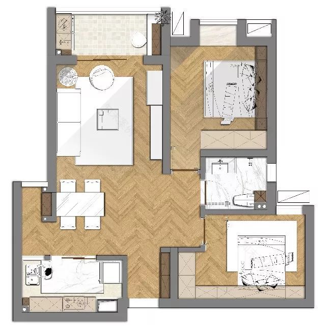 武汉 80 平北欧风筑梦小居,专业设计打造舒适生活空间-11