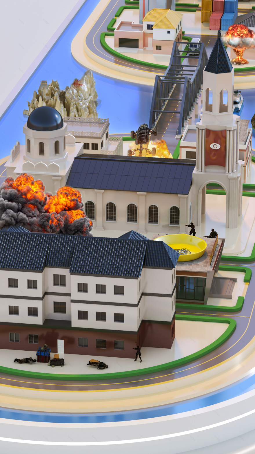 VIVO+PUBG 游戏沙盘展示设计 大匠几何创意-14