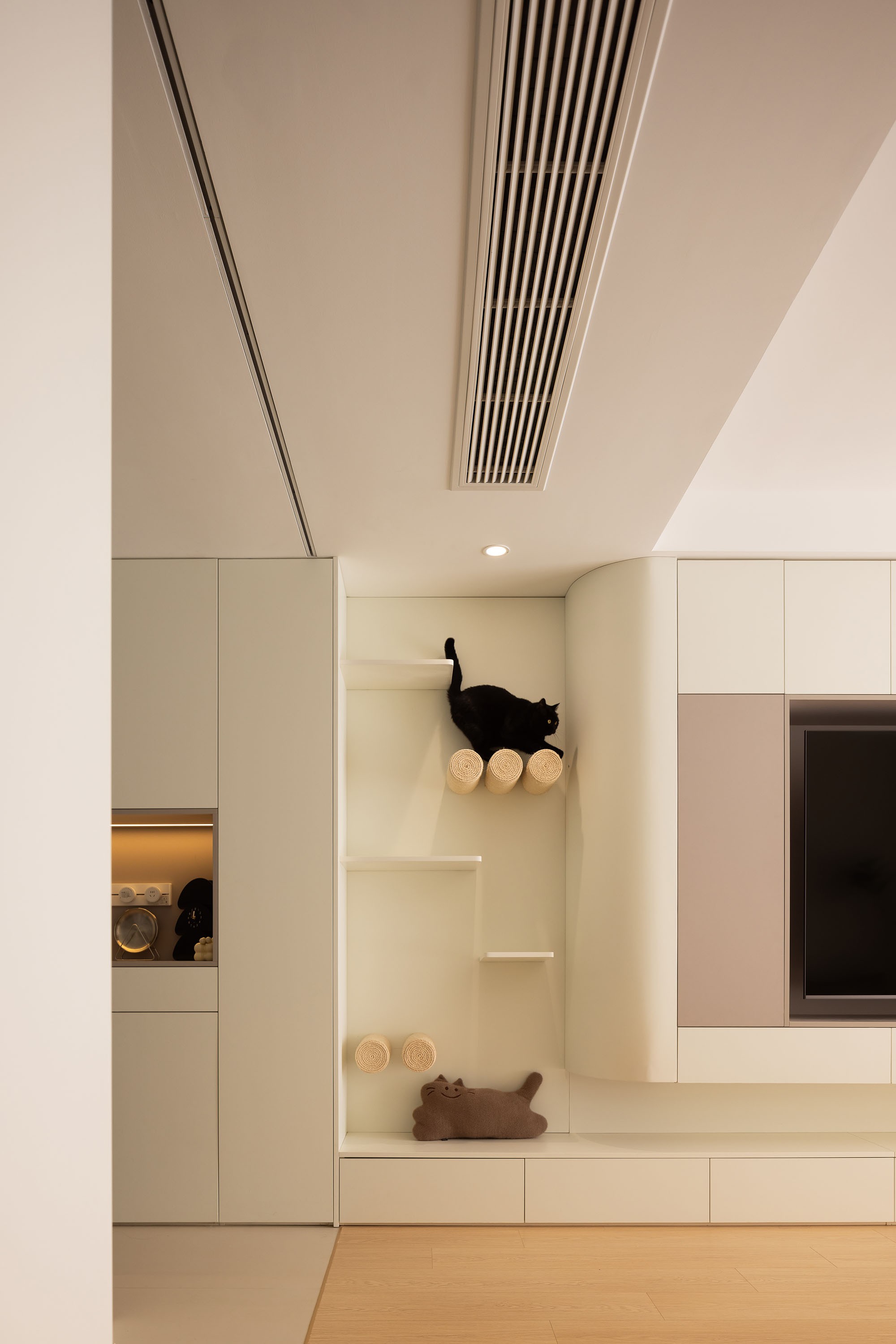 80㎡小户型超暖超温馨“喵星人”之家丨大斌空间-43