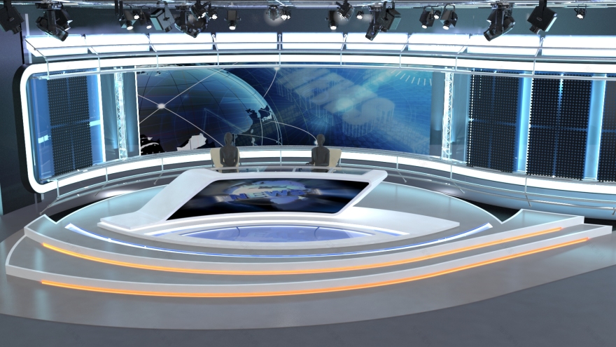 虚拟电视演播室新闻场景 35丨3D MODEL STORE-2