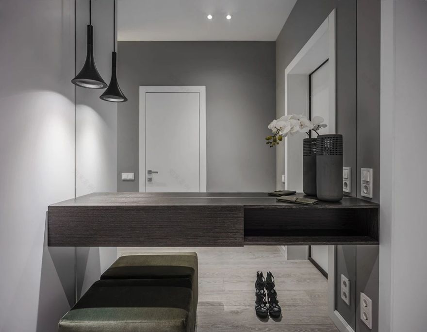 现代灰色家居设计丨乌克兰基辅丨时尚建筑师-8
