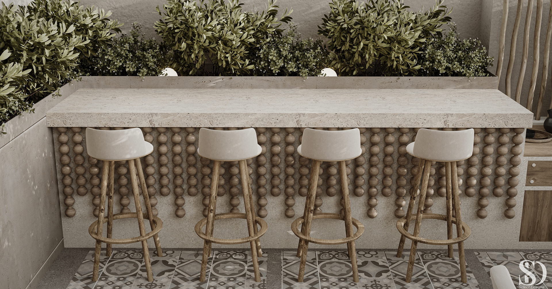 屋顶外部设计及烧烤区改造项目丨沙特阿拉伯丨select designs-11
