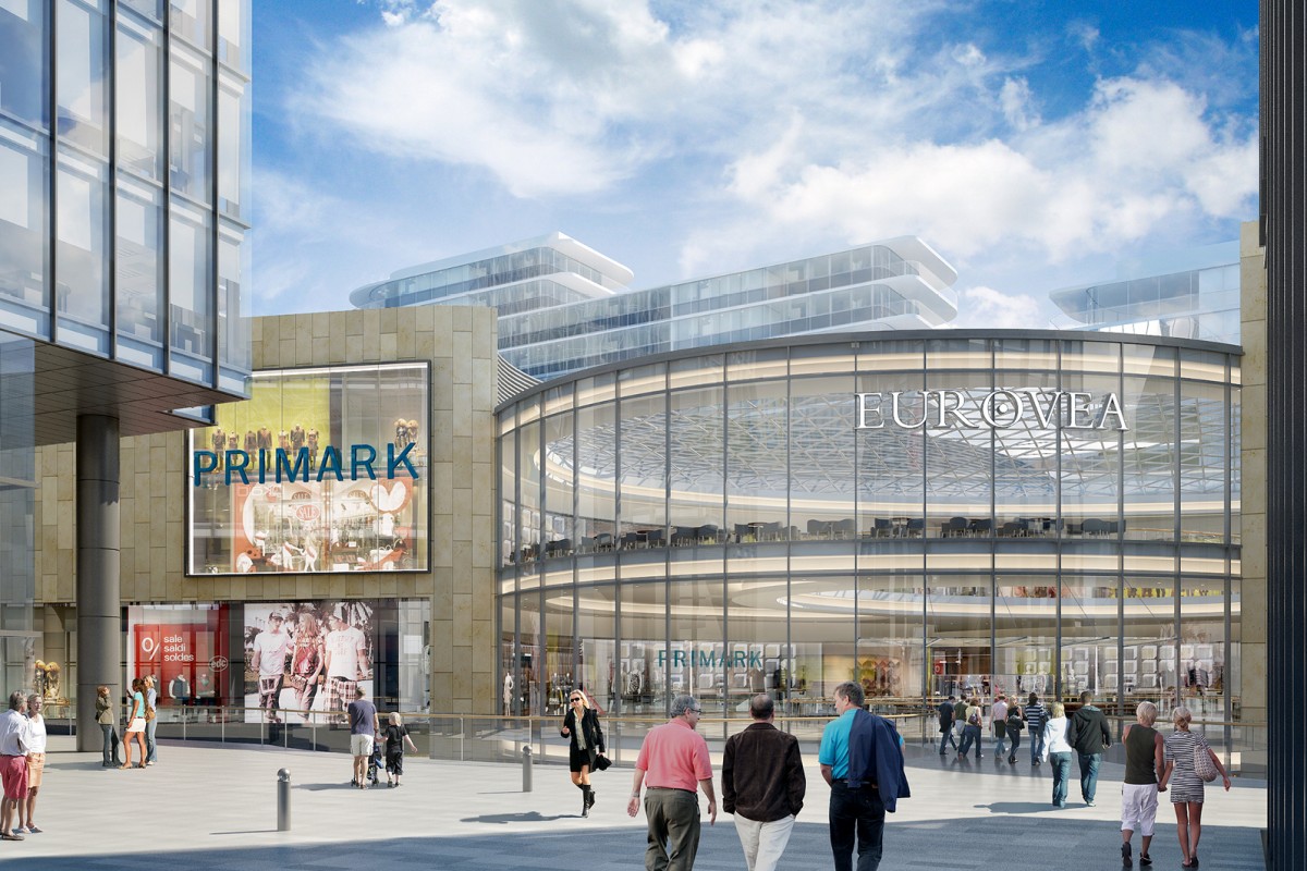 欧洲风情购物中心扩展区（注：Eurovea可以处理成专有名词音译为欧罗维阿 ，e·tension推测想表达extension，结合名称合理性翻译成扩展区 ，需根据实际场景进一步确认准确含义） 丨斯洛伐克布拉迪斯拉发-12