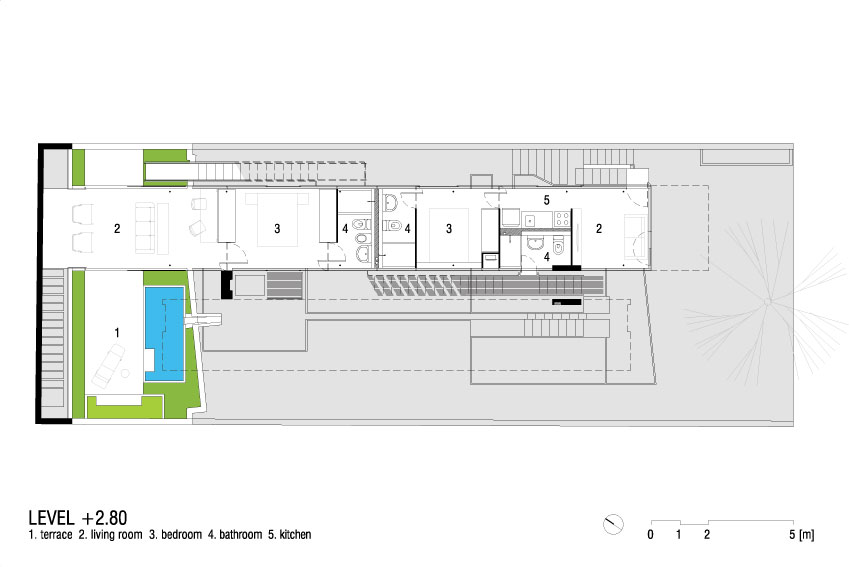 漂浮在花园和游泳池间的周末度假别墅-11