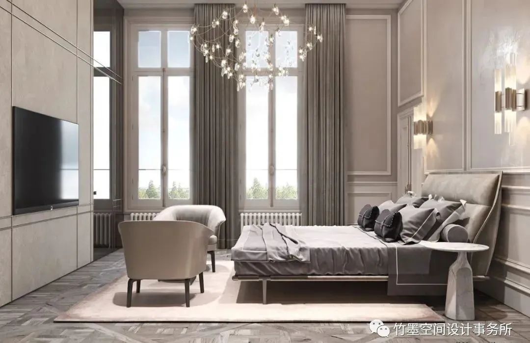 法式轻奢之美·竹墨空间设计事务所 200㎡艺术住宅-26