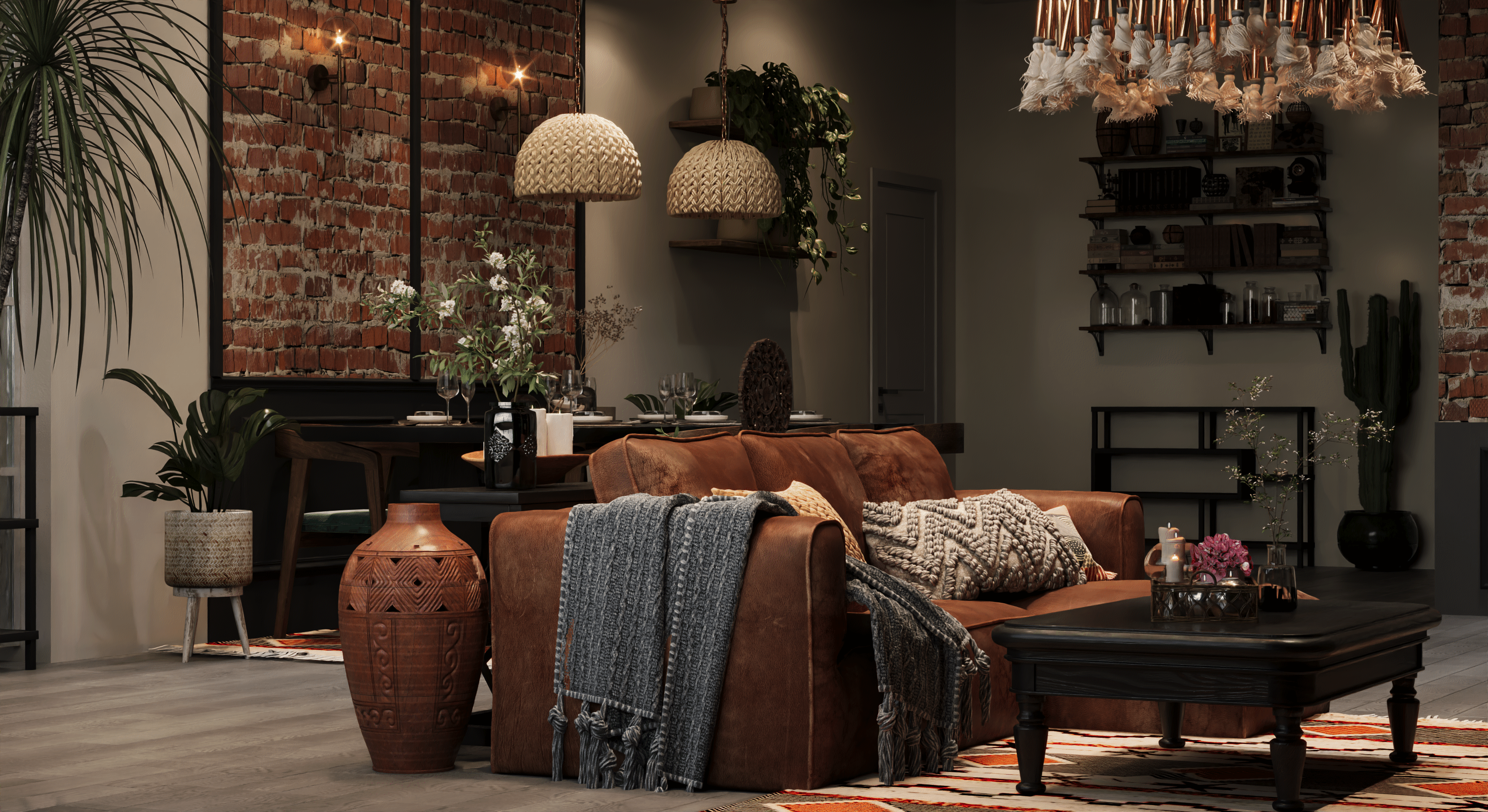 波西米亚风格温馨客厅内饰丨KA INNOVATIONS-8